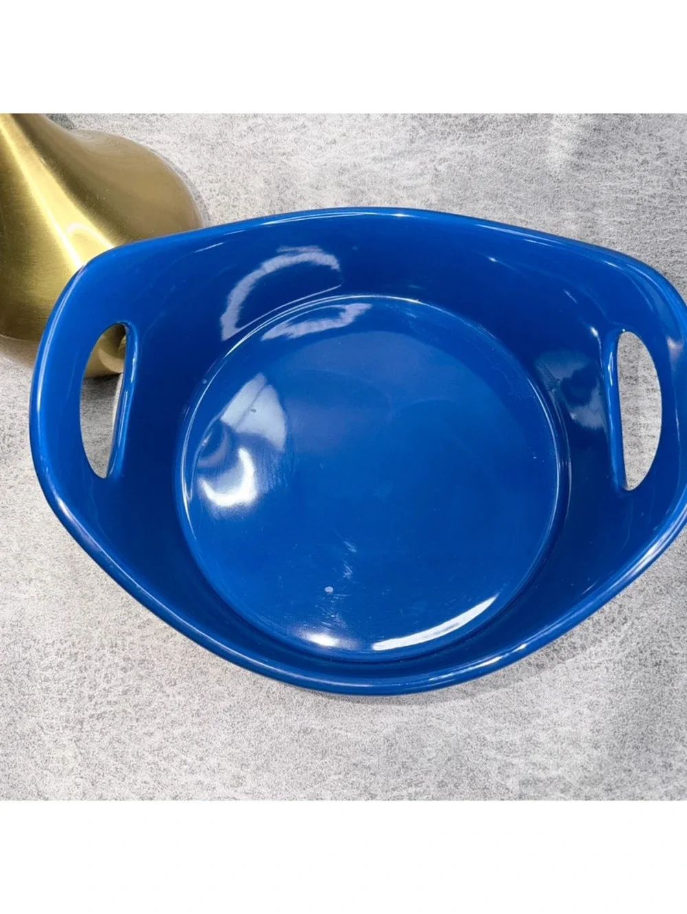 Rachael Ray 1.5 Quart Cobalt Blue Stoneware Round Casserole Baker with Handles